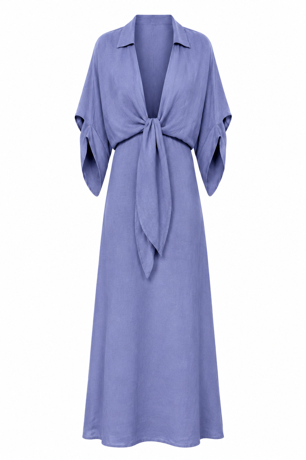 Vestido Longo Decote De Amarrar Solids