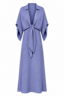 Vestido Longo Decote De Amarrar Solids