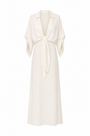 Vestido Longo Decote De Amarrar Solids