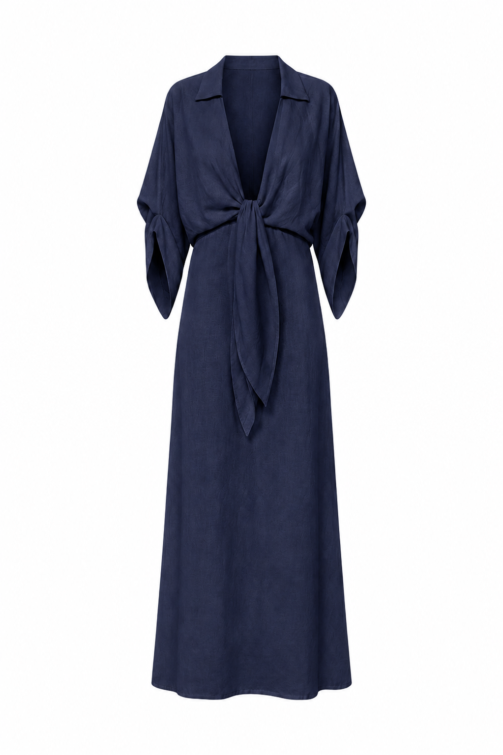 Vestido Longo Decote De Amarrar Solids