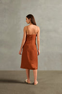 Vestido Midi De Alças Colibri Solids