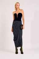 Vestido Midi Decote Velvet