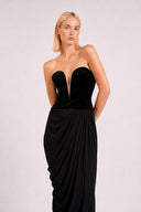 Vestido Midi Decote Velvet
