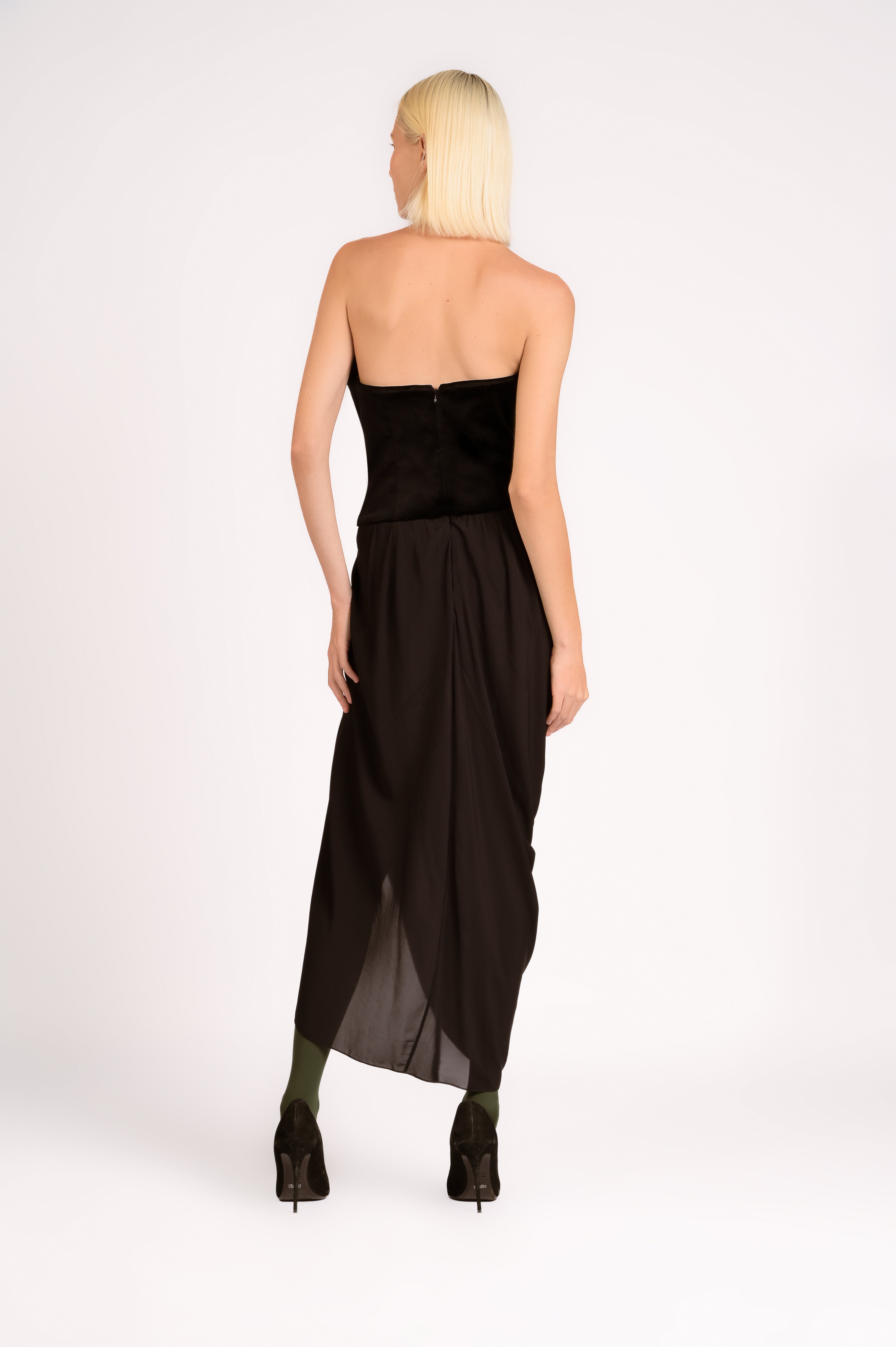 Vestido Midi Decote Velvet