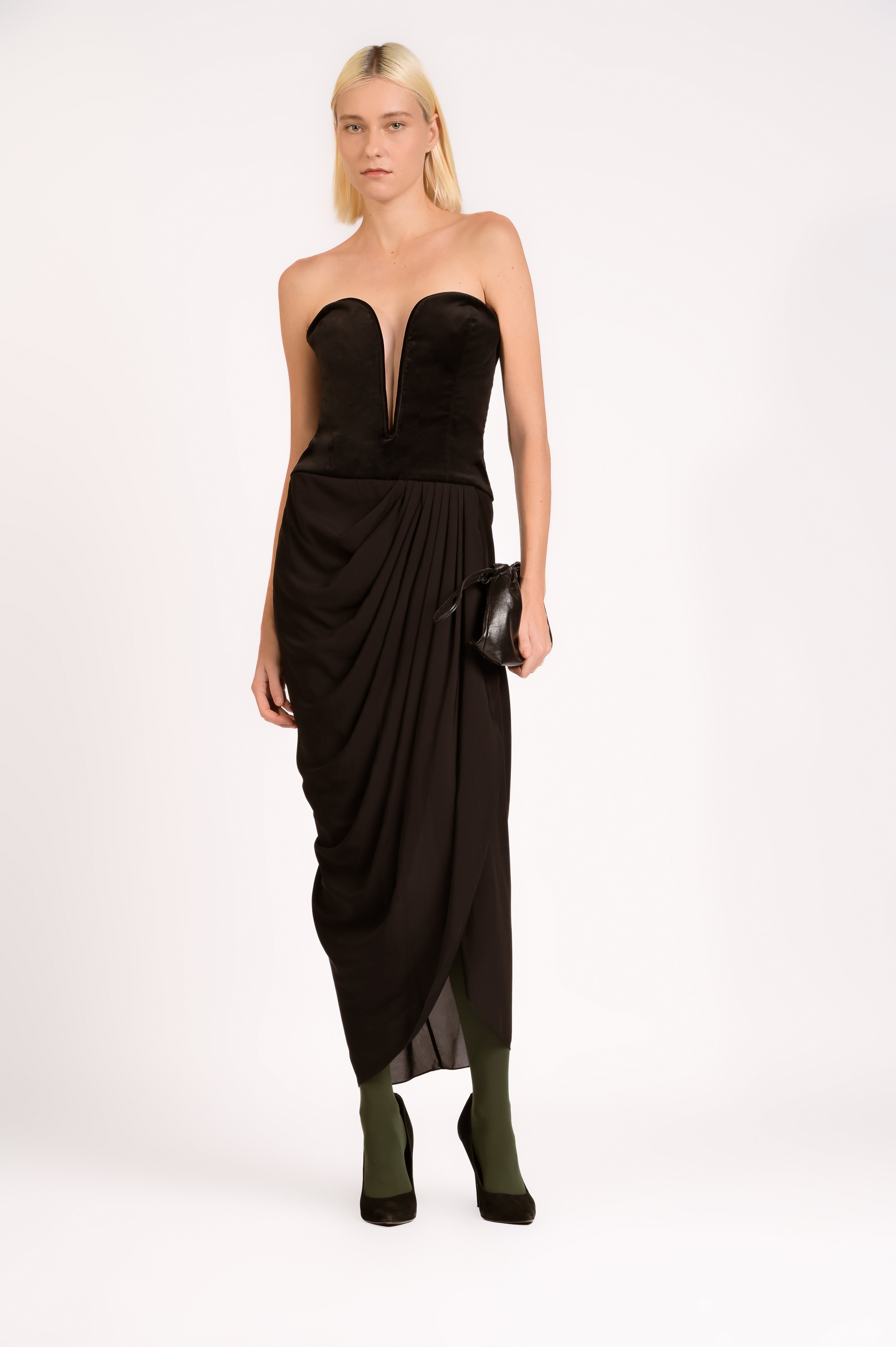 Vestido Midi Decote Velvet