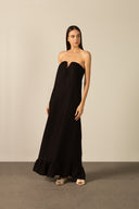 Vestido Longo Tomara que Caia Linho