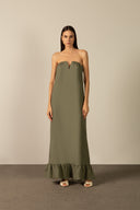 Vestido Longo Tomara que Caia Linho