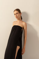Vestido Tomara que Caia Detalhe Argolas Lisos