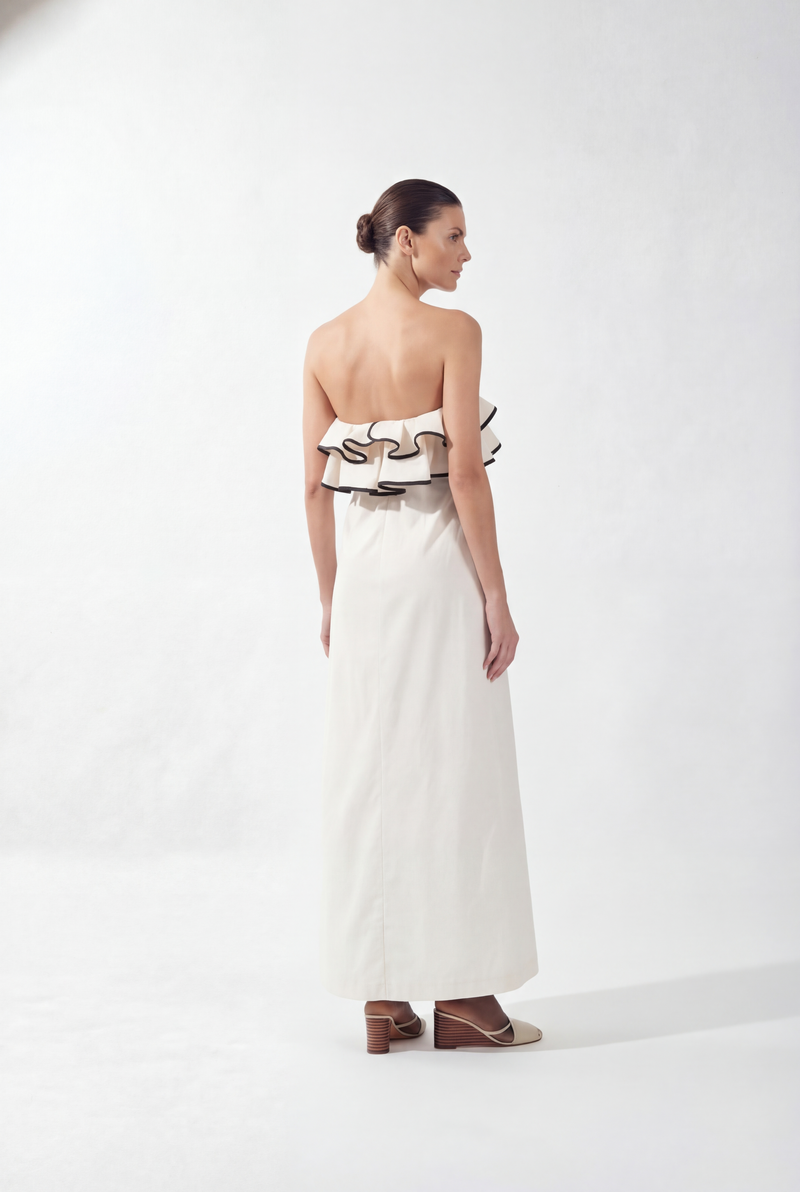 Vestido Longo Tomara que Caia Babados