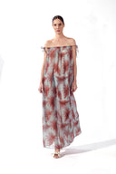 Vestido Longo Detalhe Ombro Urchin 