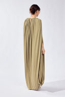 Vestido Midi Capa Flora Lisos