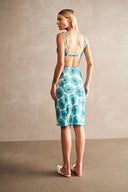 Top E Saia Fendas Floral Classic