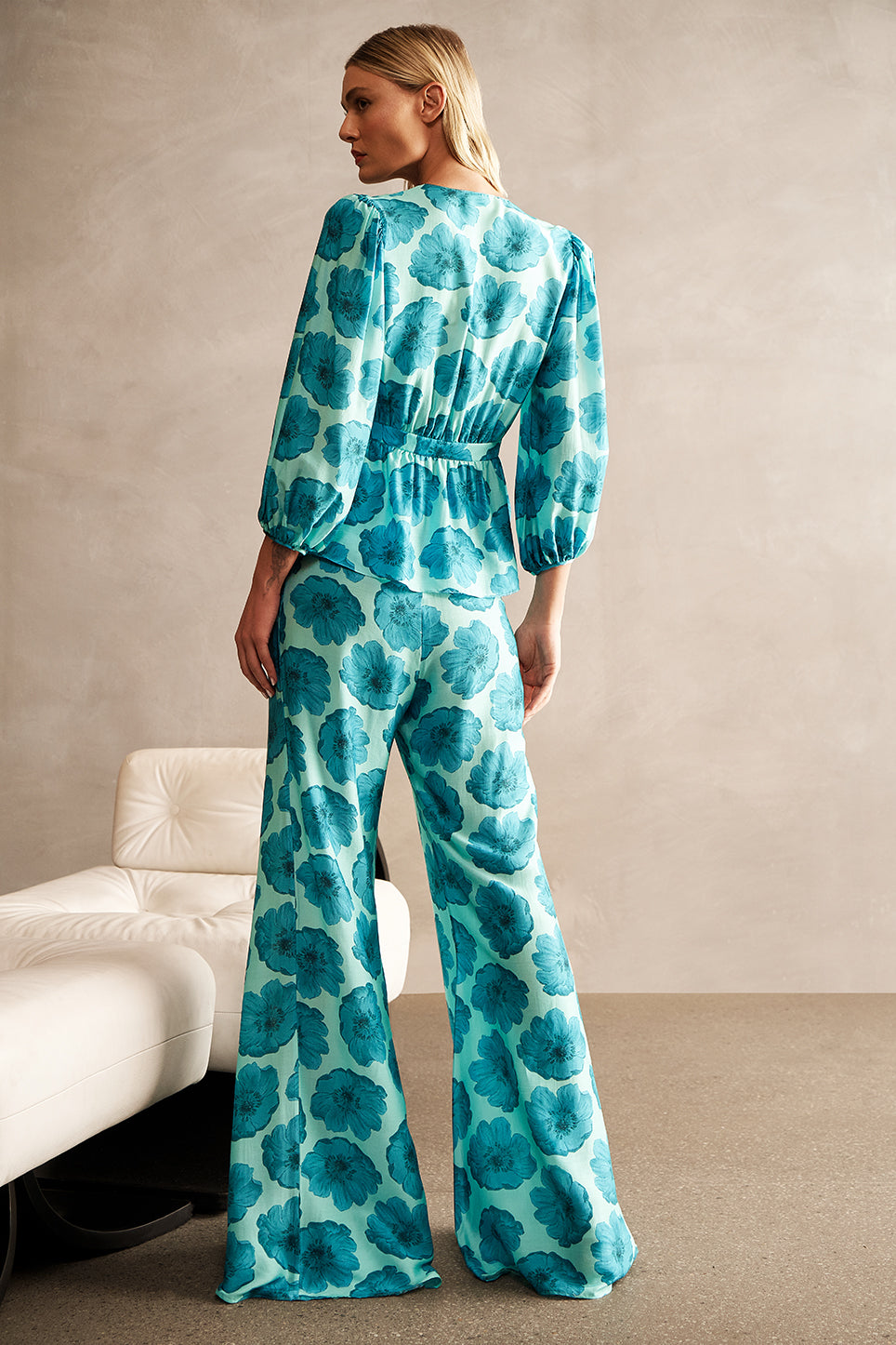 Camisa De Amarrar Frente Floral Classic